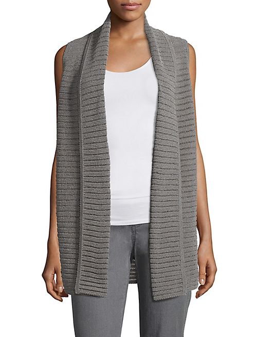 Lafayette 148 New York - Mixed Stitch Shawl Collar Vest