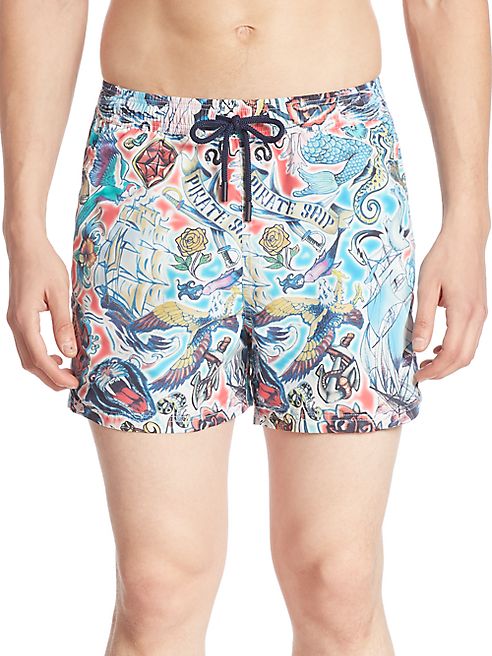 Etro - Tattoo Printed Swim Shorts