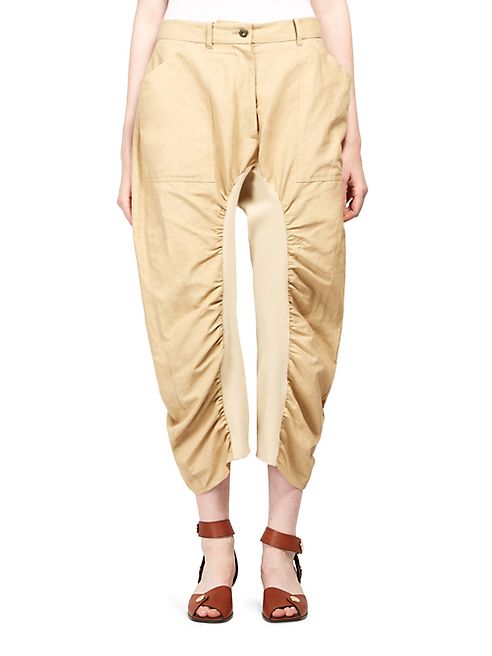 Stella McCartney - Tina Ruched Cotton Trousers