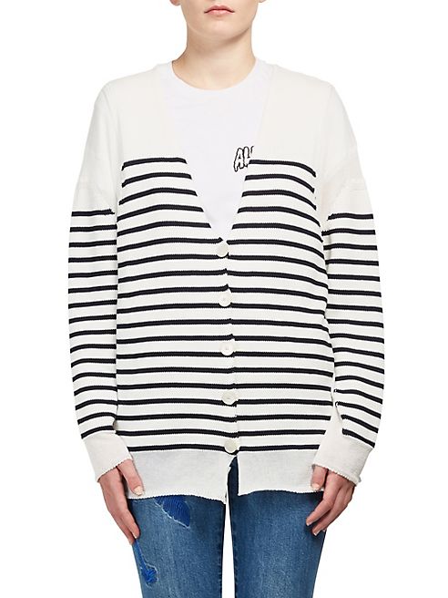 Stella McCartney - Striped V-Neck Cardigan