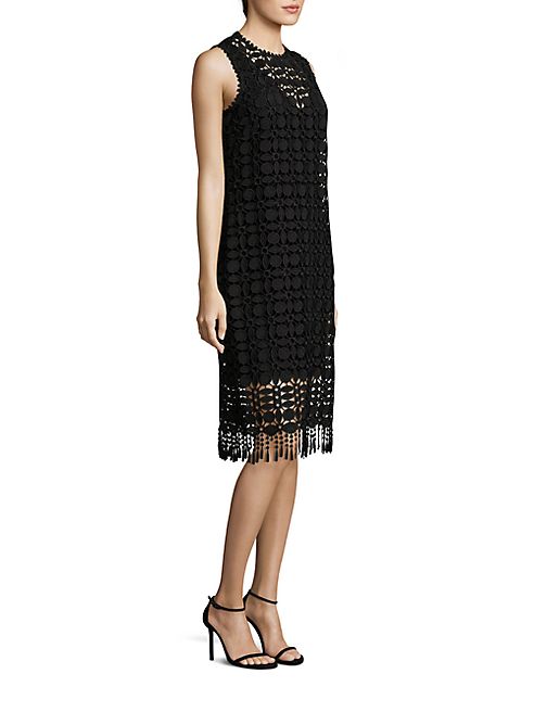 Laundry by Shelli Segal - Lace Fringe Hem Dress