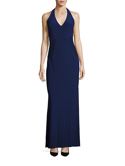 Laundry by Shelli Segal - Embellished Halter Gown