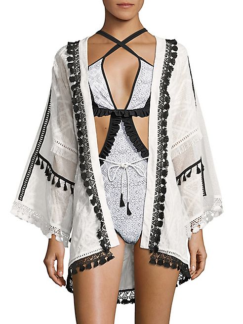 Jonathan Simkhai - Tassel Embroidered Cardigan