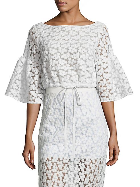 MILLY - Lydia Floral Embroidered Top