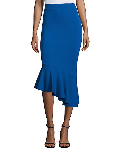 MILLY - Asymmetrical Draped Skirt