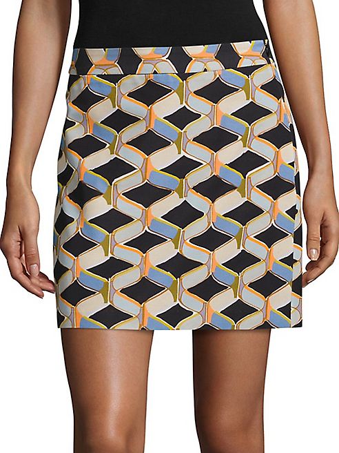 MILLY - Chain Printed Mini Skirt