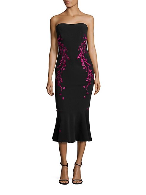 Cinq à Sept - Luna Embroidered Strapless Dress