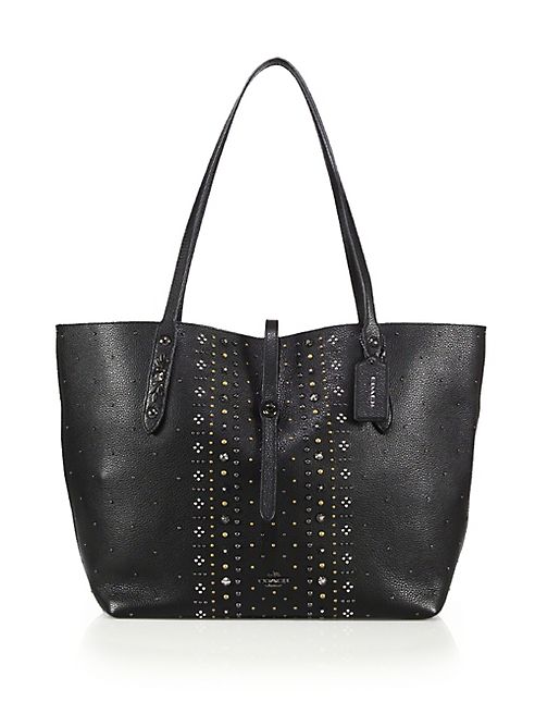 COACH - Bandana Rivets Leather Market Tote