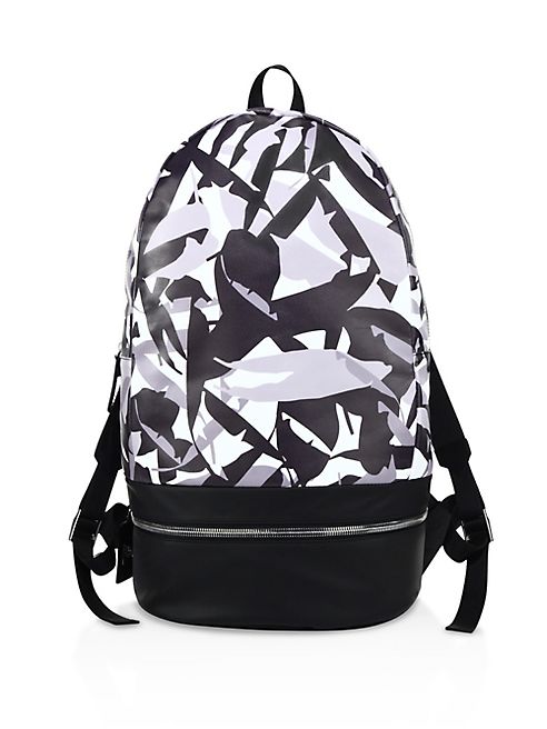 Z Zegna - Leaf Patterned Leather Backpack