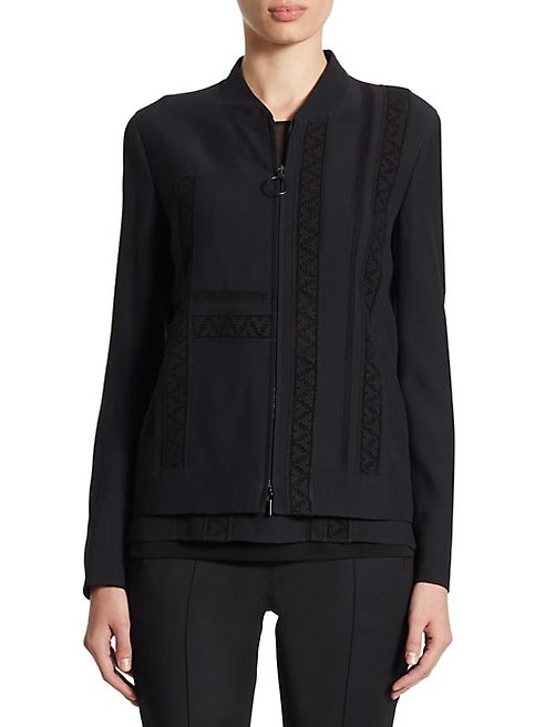 Akris punto - Lace-Detail Zip Jacket