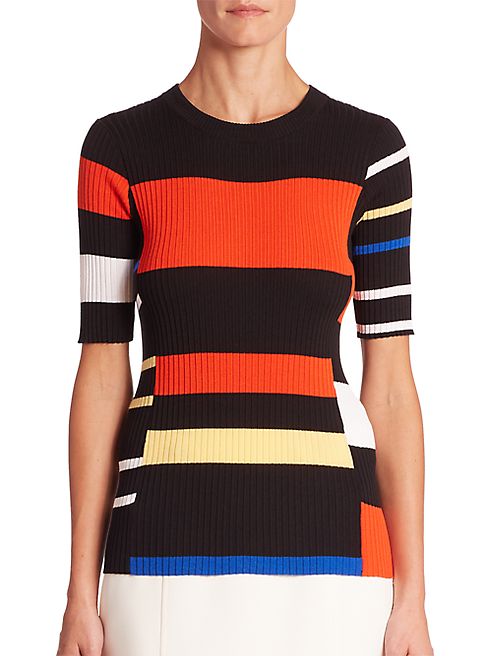 Proenza Schouler - Crewneck Colorblock Pullover