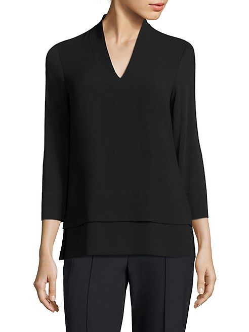 Escada - Layered V-Neck Top