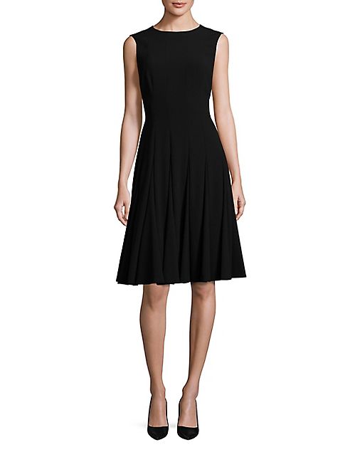 Escada - Cap Sleeve Flounce Dress