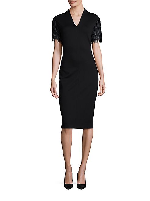 Escada - Fringe Jersey Dress