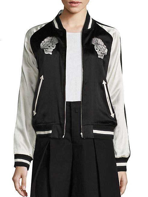 R13 - Punk Reversible Skull Bomber Jacket