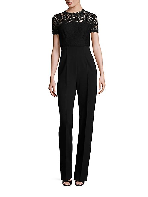 Escada - Lace Jersey Jumpsuit