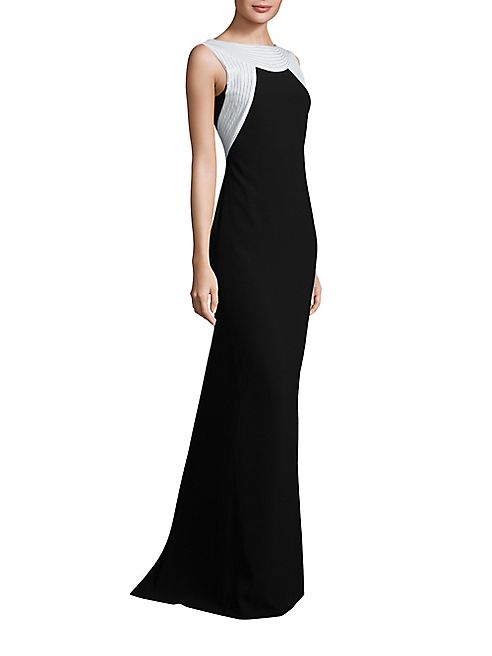 Escada - Sleeveless Colorblock Gown