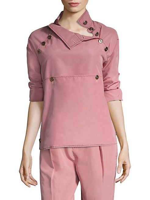 Bottega Veneta - Silk-Blend Button Top