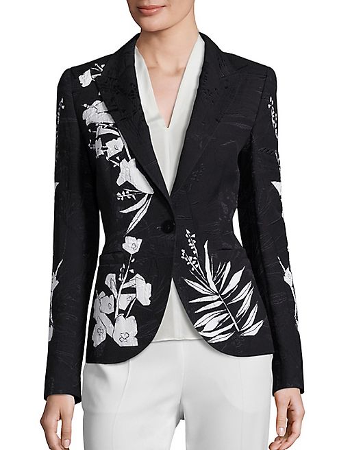 Escada - Printed One Button Blazer