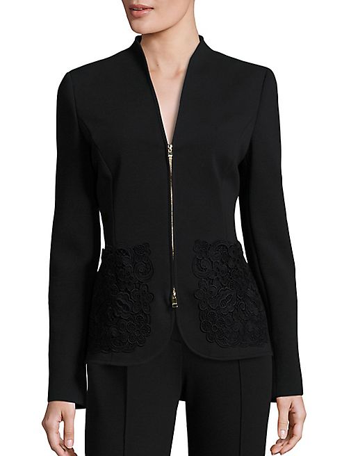 Escada - Lace Zip Front Jacket