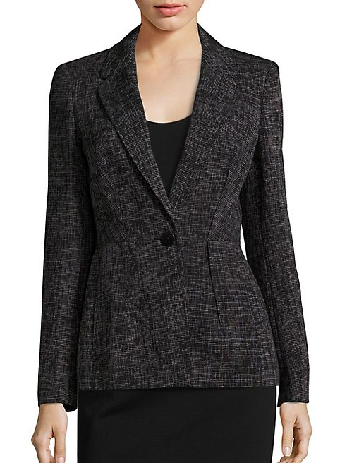 Escada - Patterned One Button Blazer