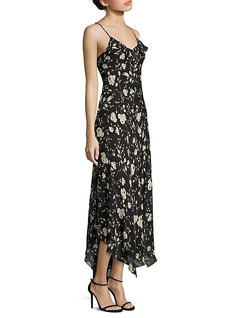 Polo Ralph Lauren - Floral-Print Mulberry Silk Maxi Dress