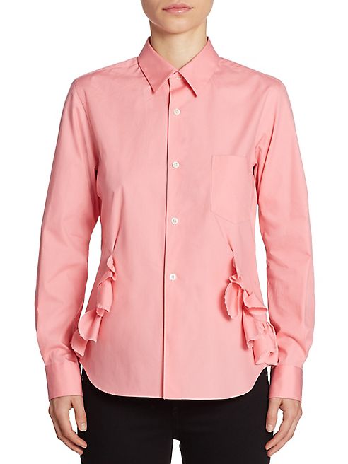 Comme Comme - Ruffle Button Front Shirt