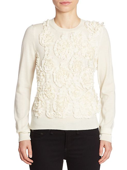 Comme Comme - Floral Ribbon Pullover