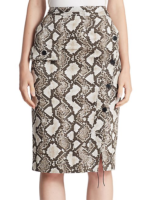 Altuzarra - Curry Python-Print Pencil Skirt