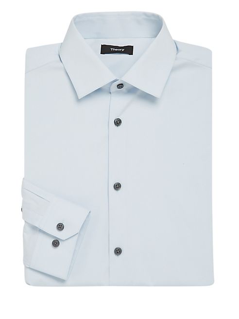 Theory - Dover Cotton Blend Slim-Fit Dress Shirt