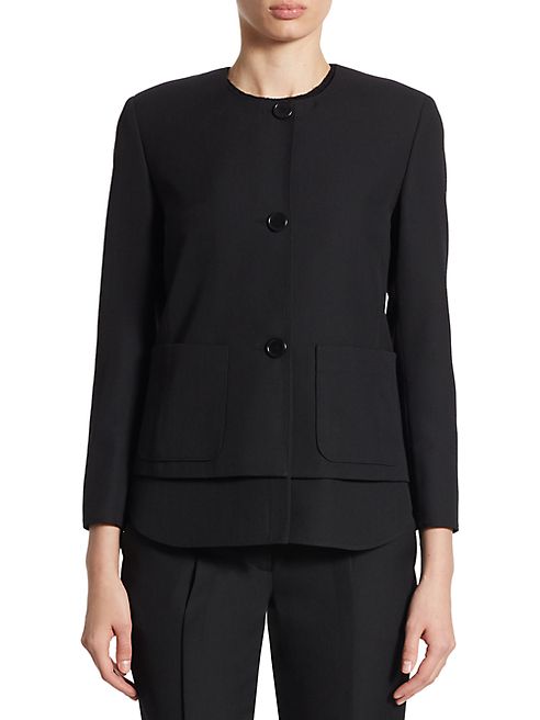 Akris punto - Removable Hem Wool Jacket