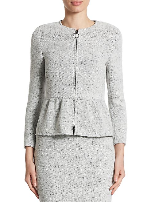 Akris punto - Tweed Peplum Jacket