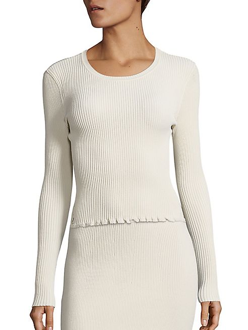 Derek Lam - Ribbed Long Sleeve Pullover