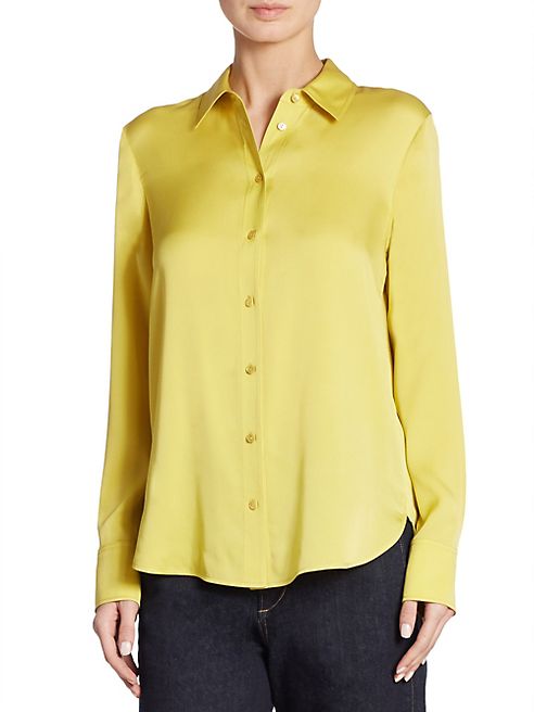 Vince - Slim Stretch-Silk Blouse