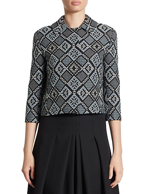 Akris punto - Diamond Jacquard Pleated Jacket