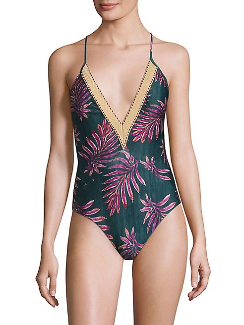 ViX by Paula Hermanny - One-Piece Leaf Print Swim Suit