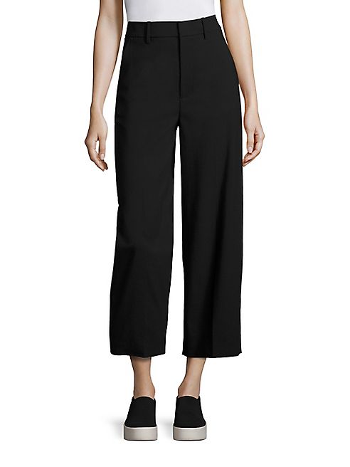 Vince - High-Waist Cropped Wide-Leg Pants