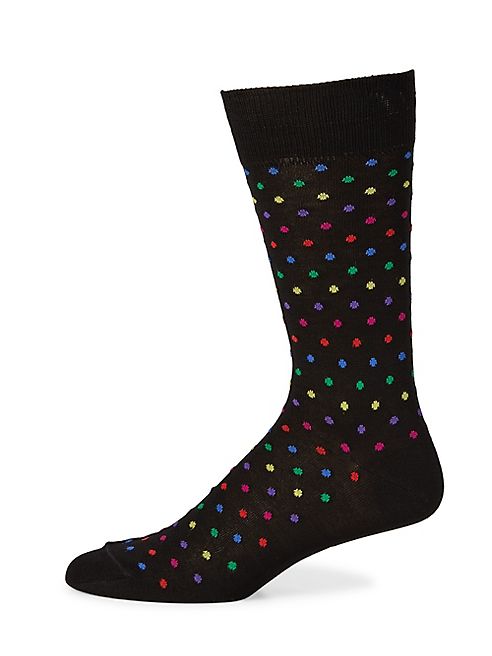 Paul Smith - Multihued Pin Polka Knitted Socks