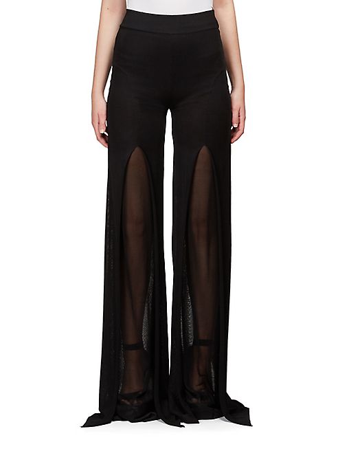 Balmain - Front-Slit Flared Pants