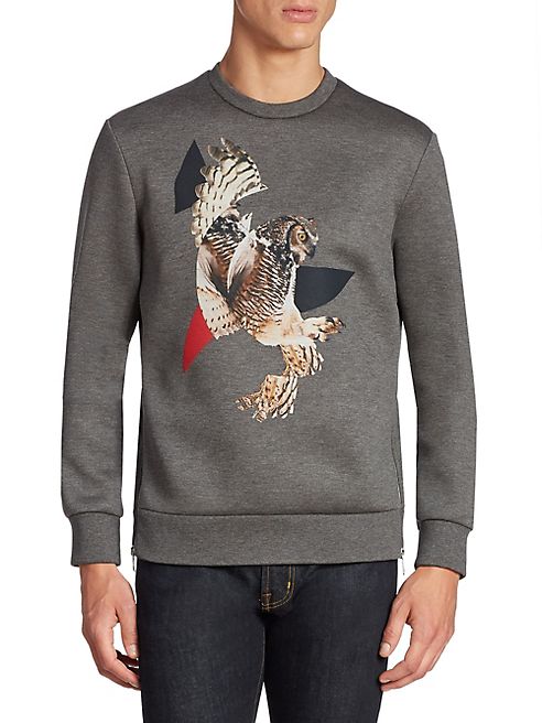 Neil Barrett - Modernist Owl Graphic Sweater