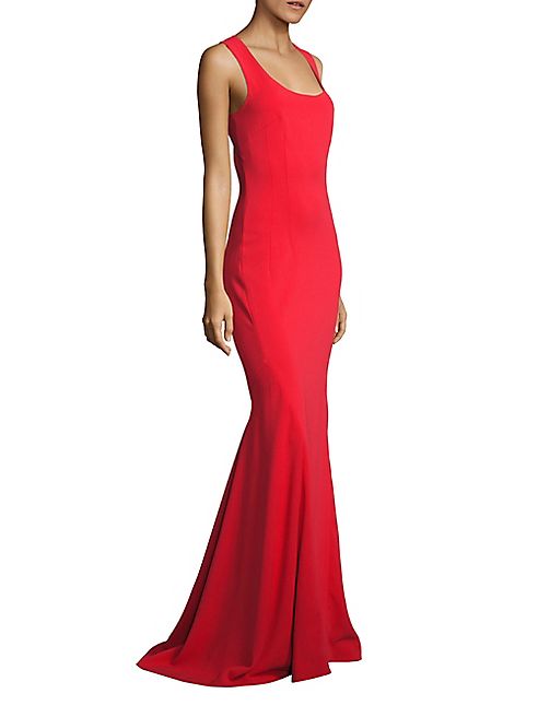 St. John - Sleeveless Crisscross Gown