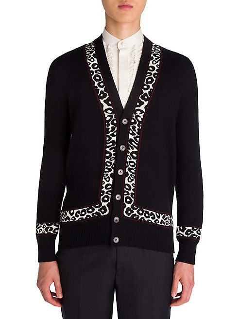 Alexander McQueen - Leopard Wool Blend Sweater