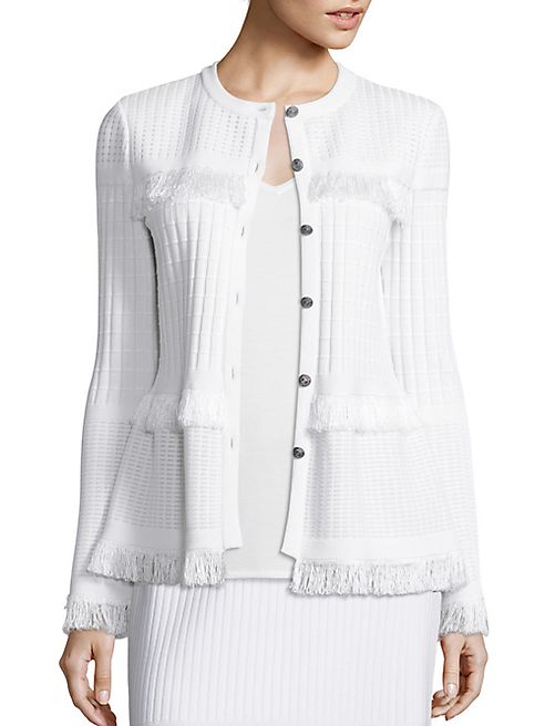 St. John - Fringe Knit Jacket