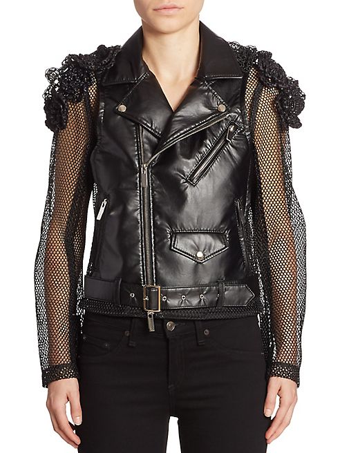 noir kei ninomiya - Mesh Moto Jacket