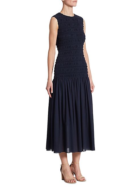 Akris punto - Smocked Ruffle Dress