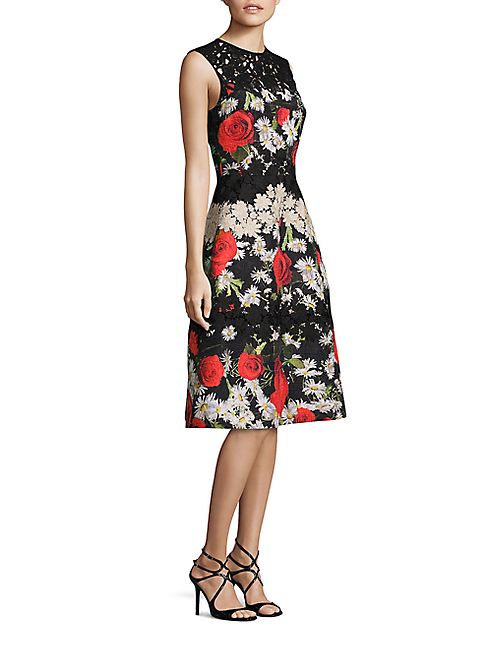 Teri Jon by Rickie Freeman - Lace & Scuba Dress