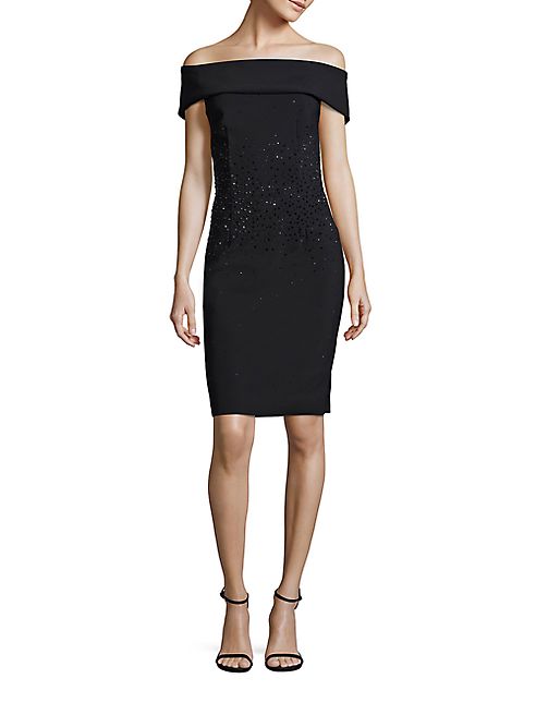 Teri Jon by Rickie Freeman - Embellished Bodycon Dress