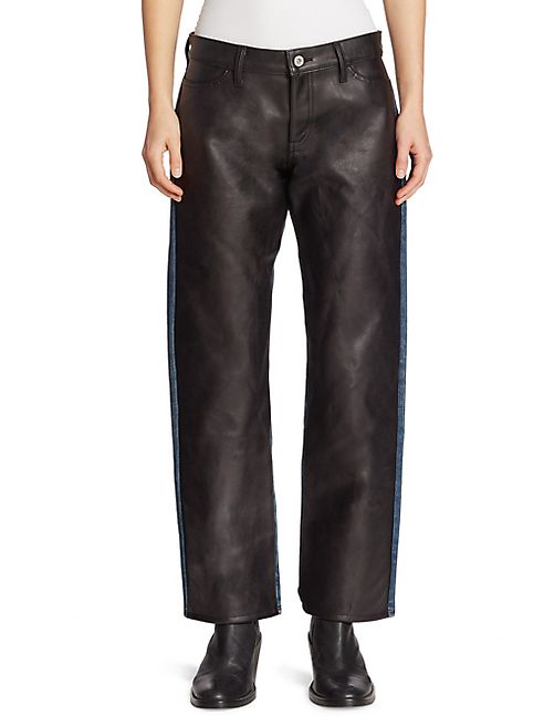 Junya Watanabe - Faux Leather Front Jeans