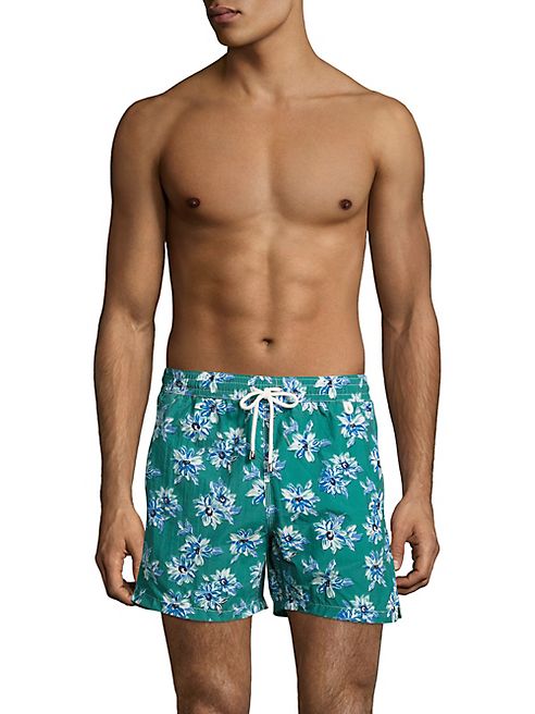 ISAIA - Floral-Print Swim Trunks