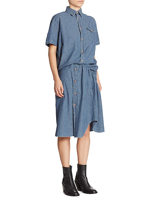 Junya Watanabe - Twisted Button Front Shirtdress